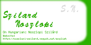 szilard noszlopi business card