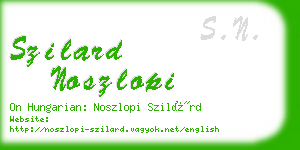 szilard noszlopi business card